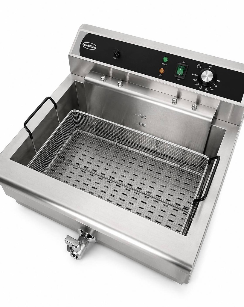 Elektro Tischfriteuse aus Edelstahl, 25 L, 590 x 570 x 370 mm