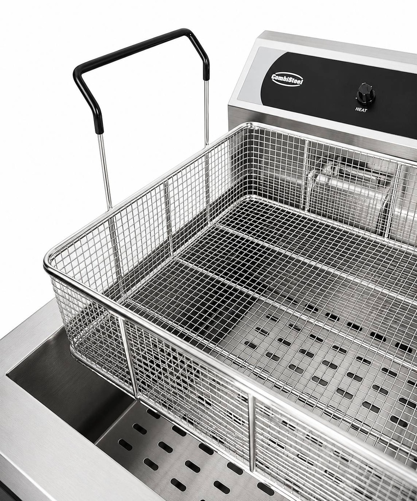 Elektro Tischfriteuse aus Edelstahl, 25 L, 590 x 570 x 370 mm