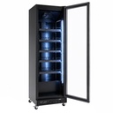 Kühlschrank 1 Glastür, 620 x 600 x 1980 mm, schwarz