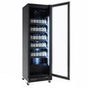 Kühlschrank 1 Glastür, 620 x 600 x 1980 mm, schwarz