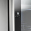 Kühlschrank 1 Glastür, 620 x 600 x 1980 mm, schwarz