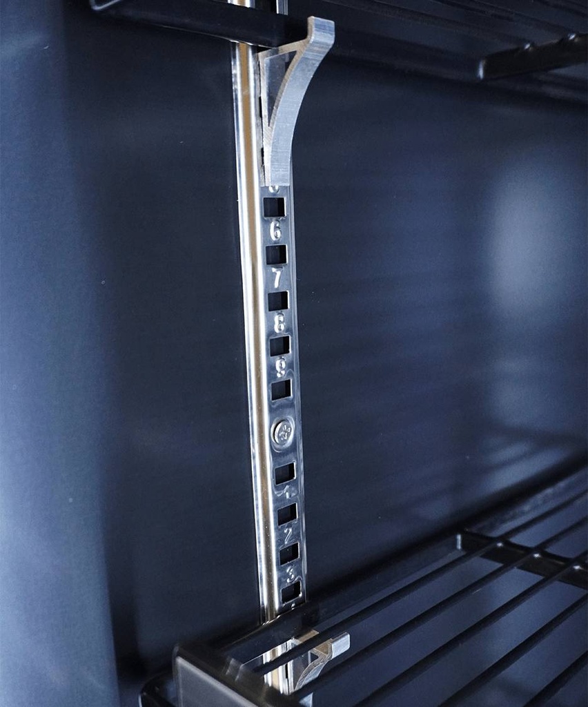 Kühlschrank 1 Glastür, 620 x 705 x 2050 mm, schwarz