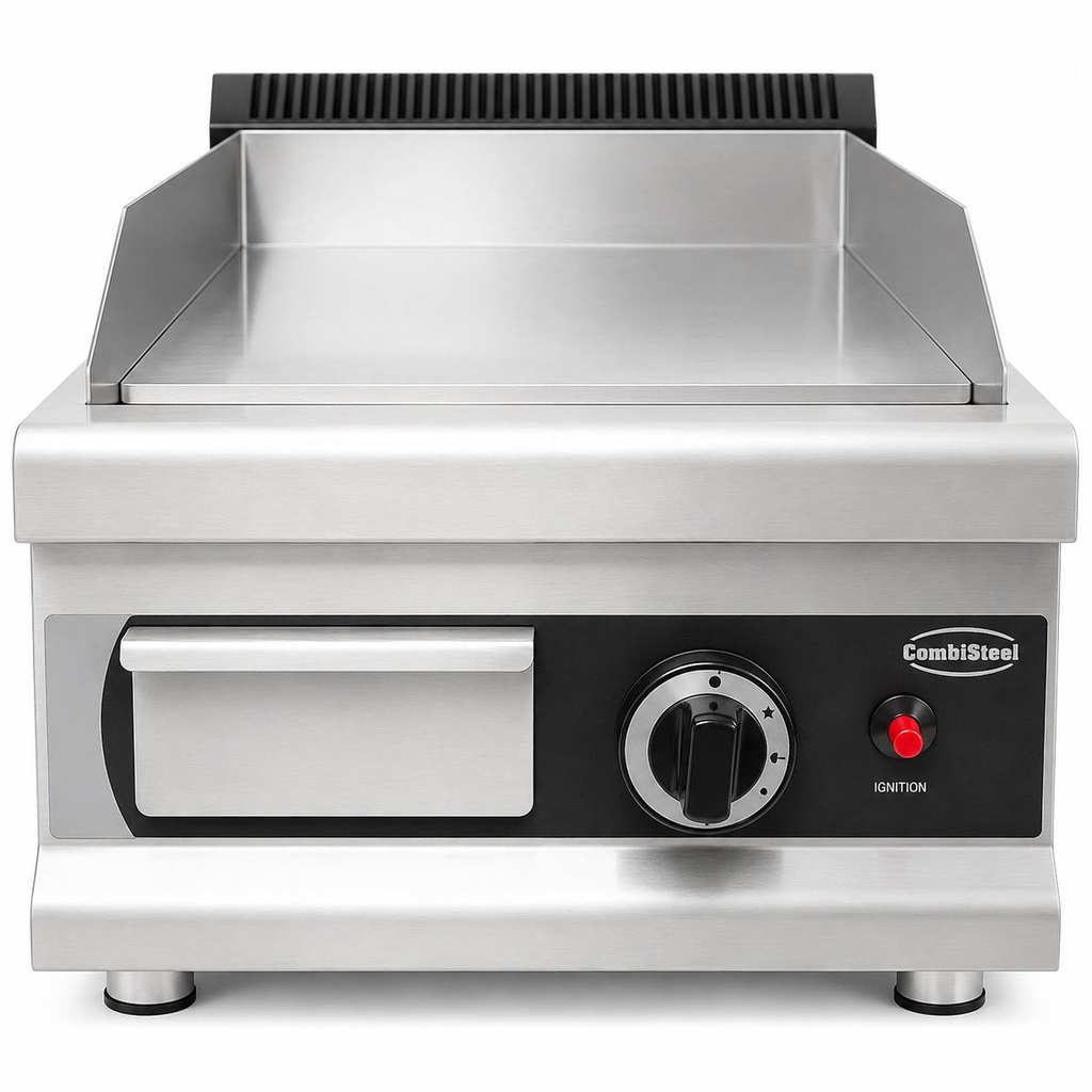 Gas Grillplatte Chrom aus Edelstahl, 400 x 575 x 365 mm