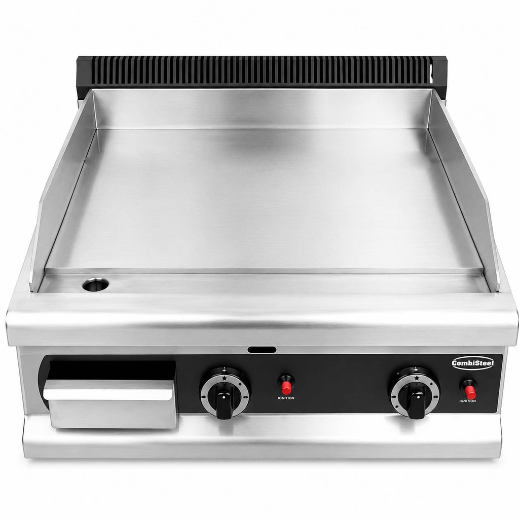Gas Grillplatte Chrom aus Edelstahl, 650 x 575 x 365 mm