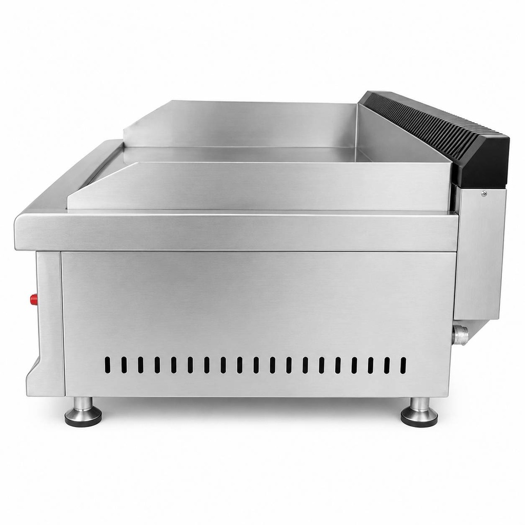 Gas Grillplatte Chrom aus Edelstahl, 650 x 575 x 365 mm