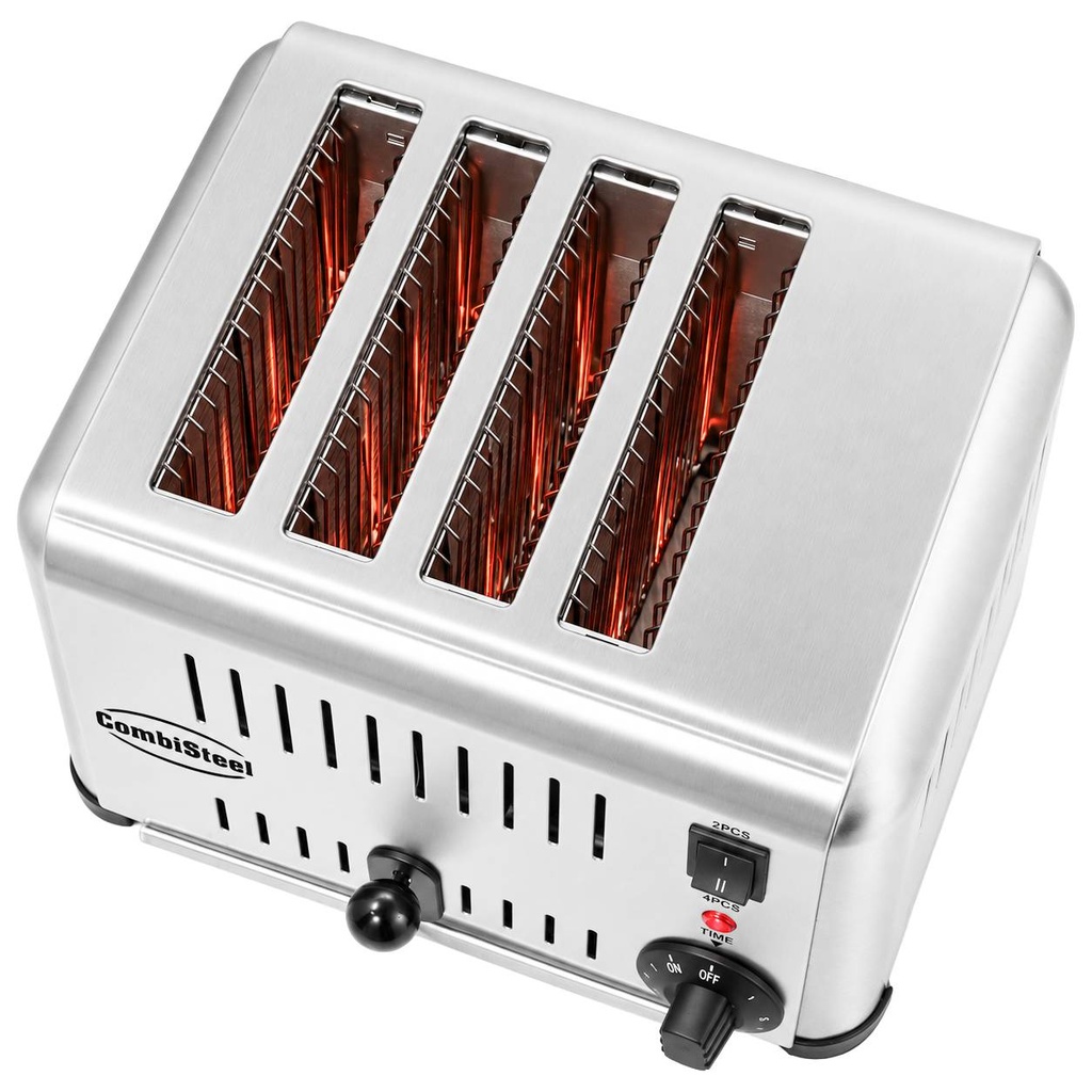 Toaster 4 aus Edelstahl, 290 x 260 x 220 mm