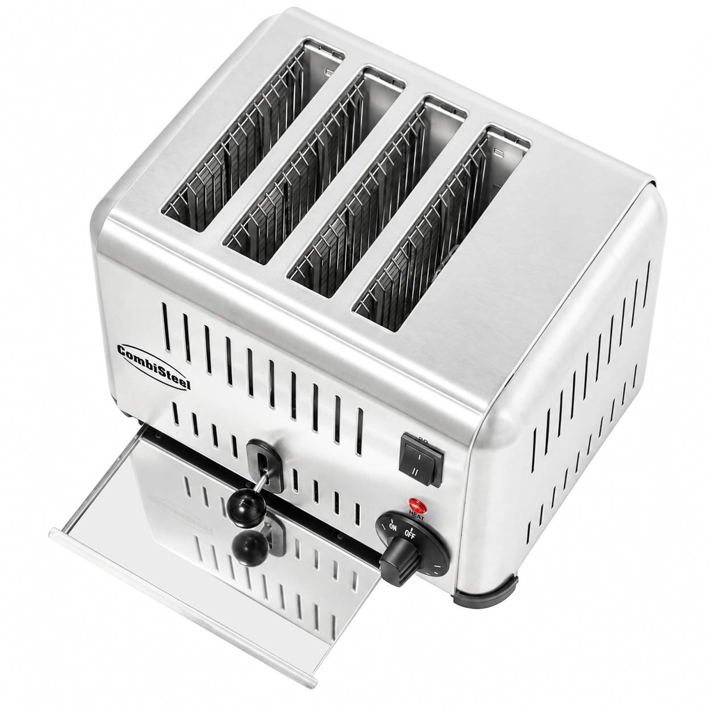 Toaster 4 aus Edelstahl, 290 x 260 x 220 mm