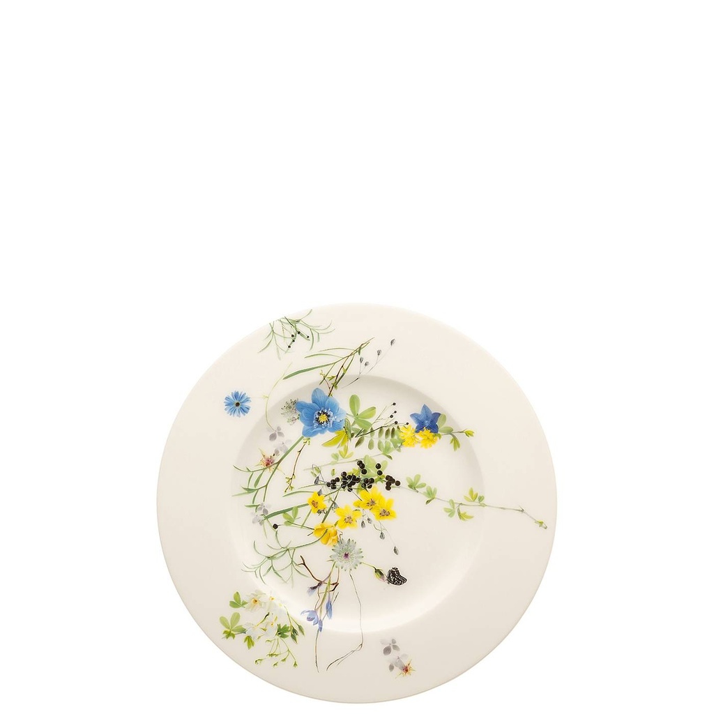 Rosenthal Brillance Fleurs des Alpes Frühstücksteller mit Fahne 19 cm