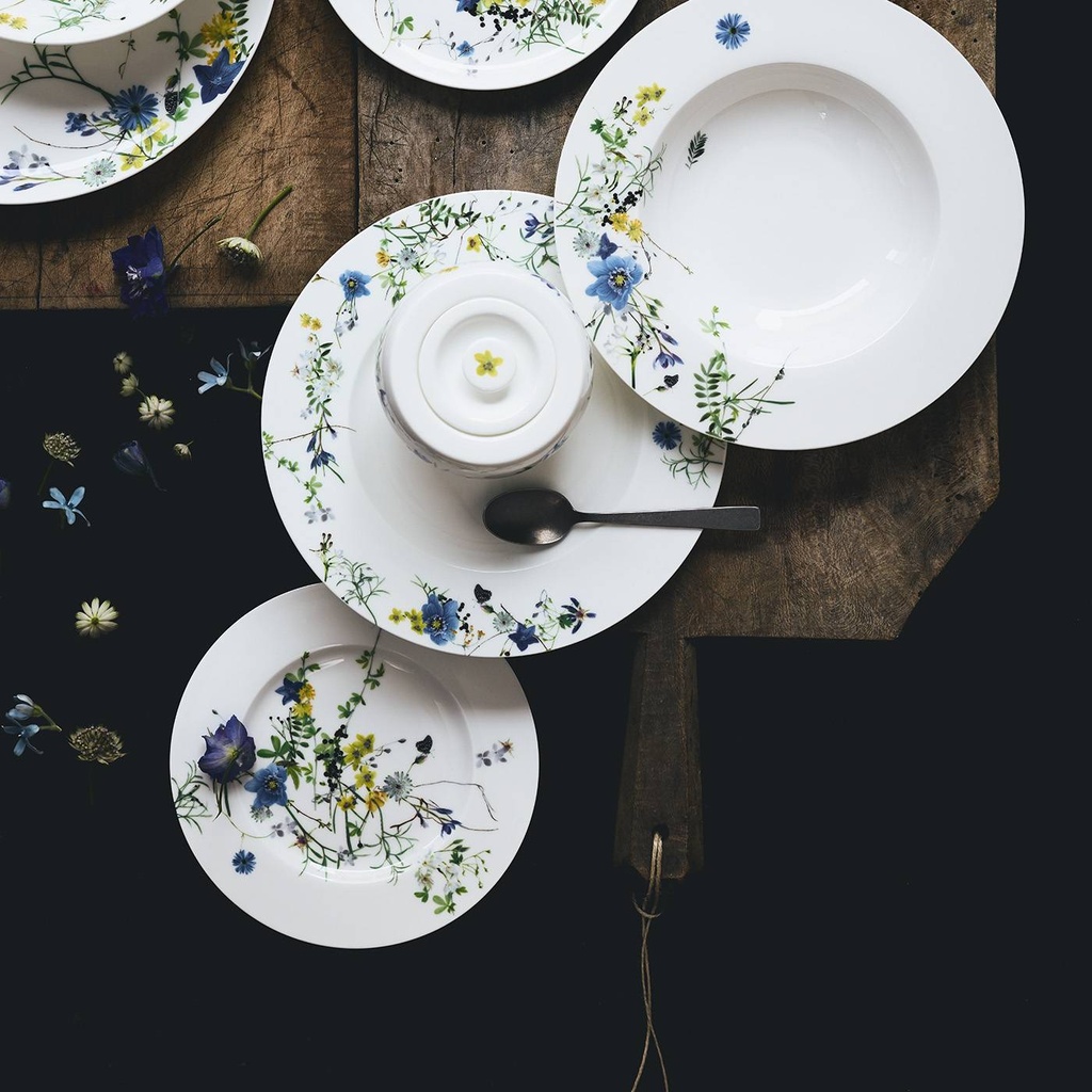 Rosenthal Brillance Fleurs des Alpes Frühstücksteller mit Fahne 19 cm
