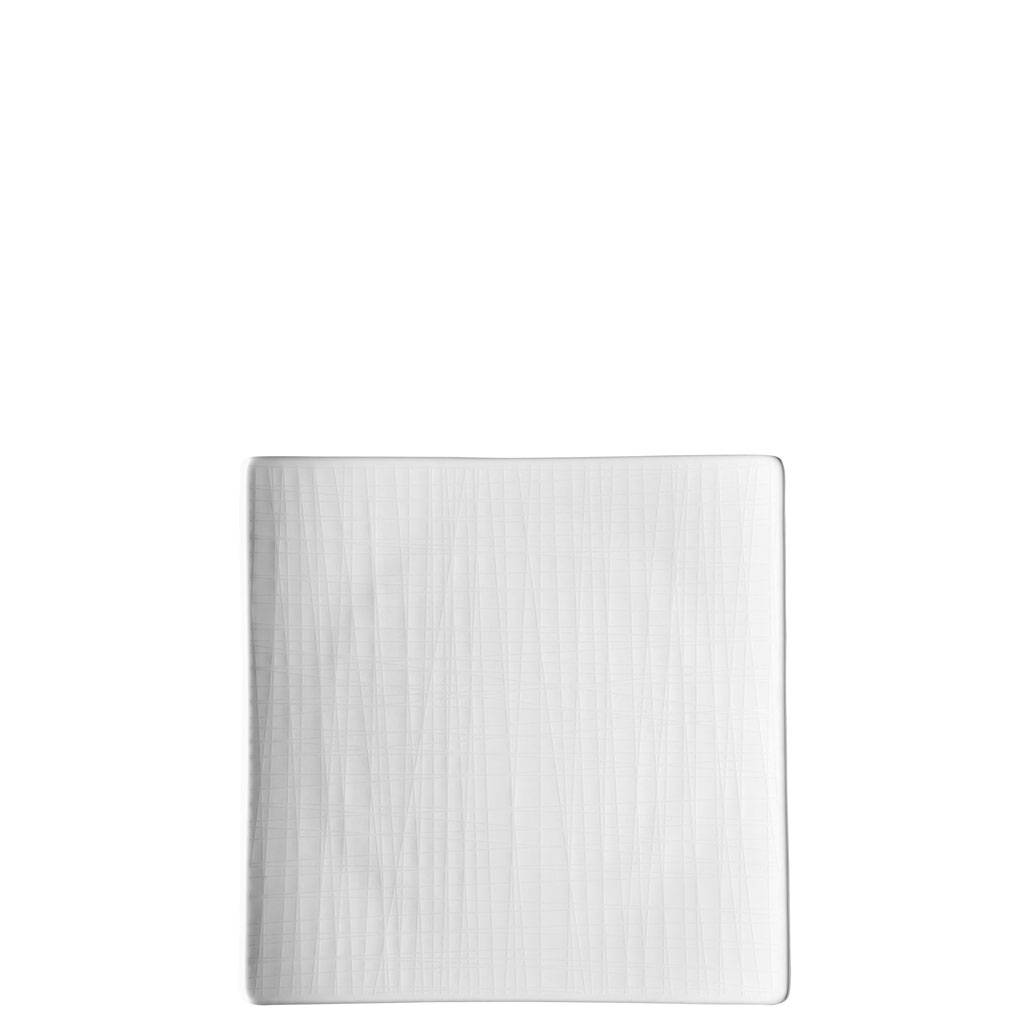 Rosenthal Mesh Weiss Teller quadratisch flach 22 cm