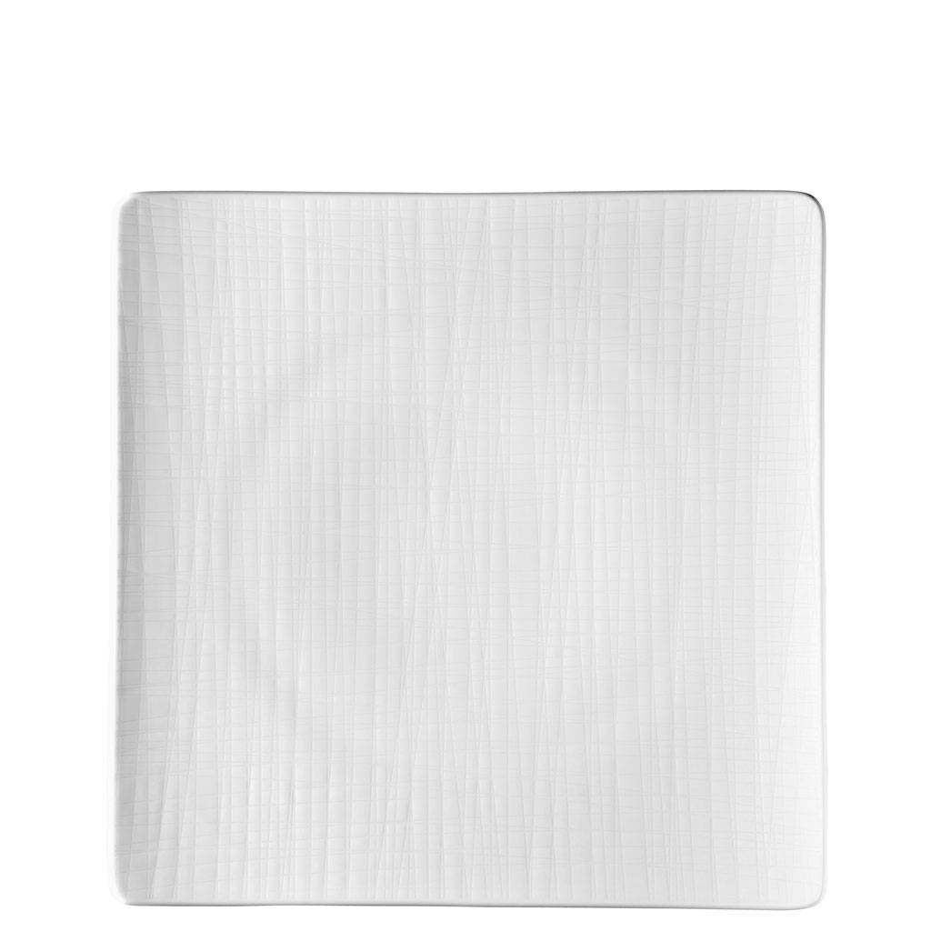 Rosenthal Mesh Weiss Teller quadratisch flach 31 cm
