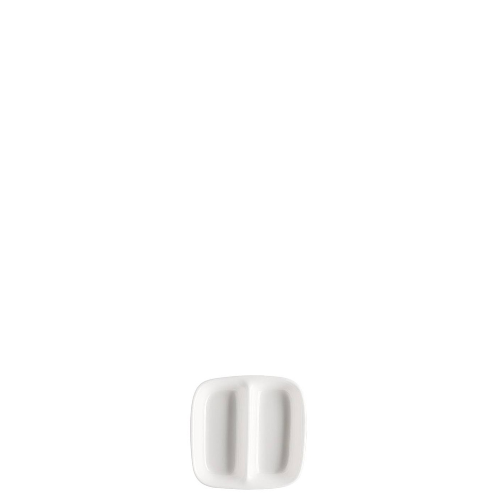 Rosenthal Jade Weiss Schale quadratisch geteilt 8x8 cm