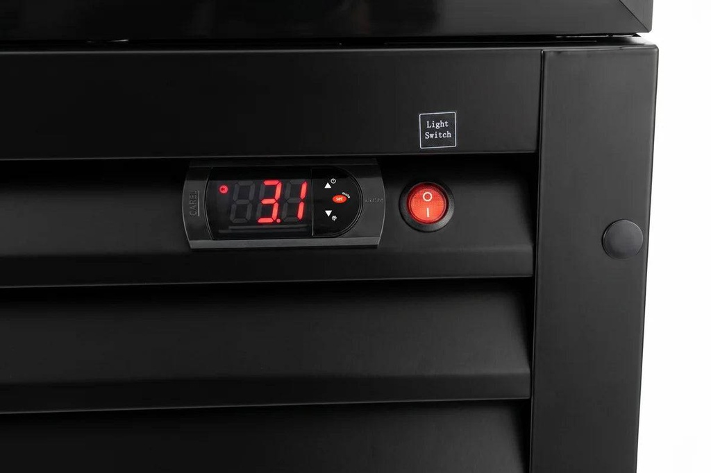 Getränkekühlschrank ECO 1000 mit Schiebetüren, schwarz