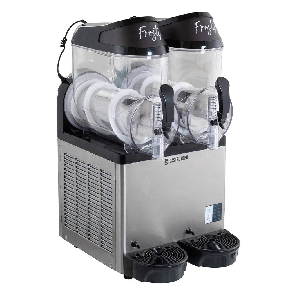 Slush Eis Maschine 2x 12 Liter Edelstahl schwarz