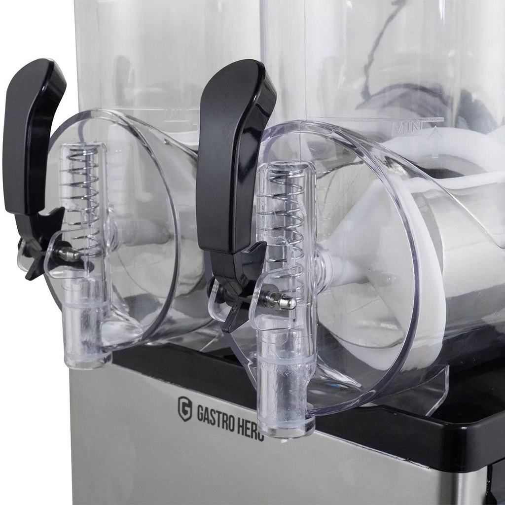 Slush Eis Maschine 2x 12 Liter Edelstahl schwarz