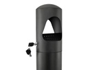 Standaschenbecher, schwarz, 108 cm