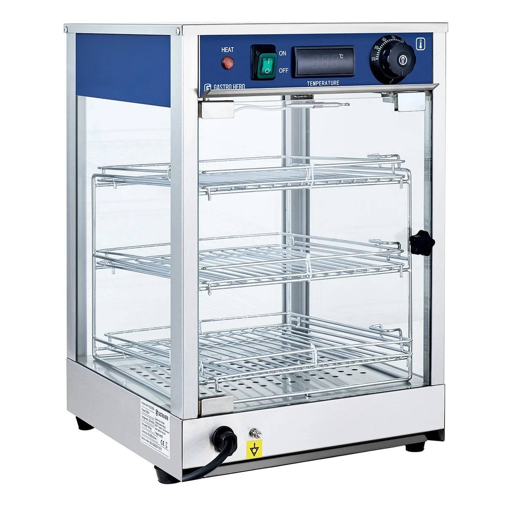 Warmhaltevitrine ECO 350 - mit 3 Ablagen und Beleuchtung