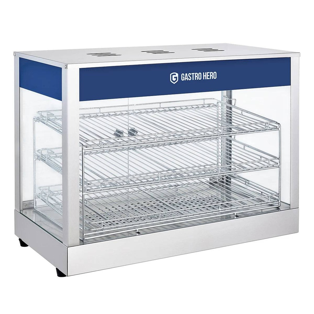 Warmhaltevitrine ECO 700 - mit 3 Ablagen und Beleuchtung