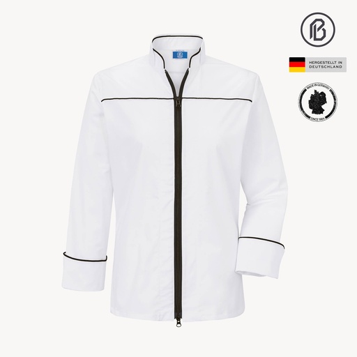 Buran-Riccarda, weiße Damen-Kochjacke