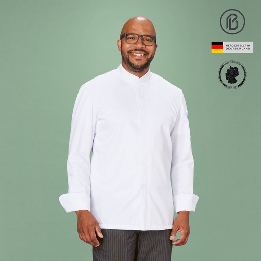 Fifty-Zero, Herrenkochjacke, weisse Kochjacke für Herren