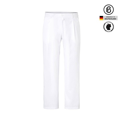 weisse Kochhose mit Bundfalten