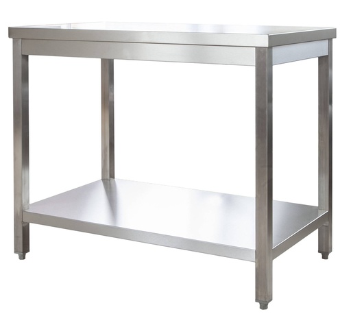 Edelstahl Arbeitstisch Profi 1000 x 600 mm - mit Grundboden