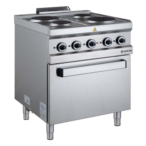 Elektroherd Serie 700 - 70/70 mit Elektrobackofen - 4 runde Kochfelder - 13,5 kW