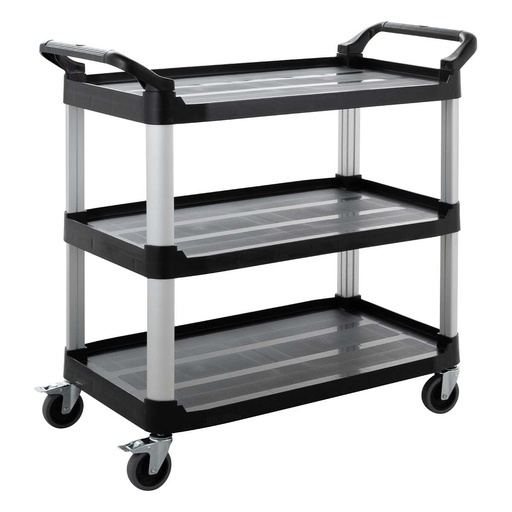 Servierwagen Polypropylen Groß mit Rollen, 3 Ebenen, 102 x 50 x 96 cm