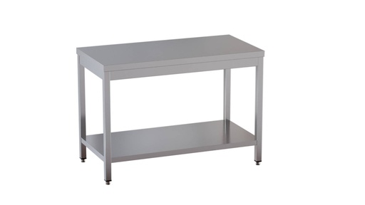 Edelstahl Arbeitstisch Eco 20x6 mit Grundboden