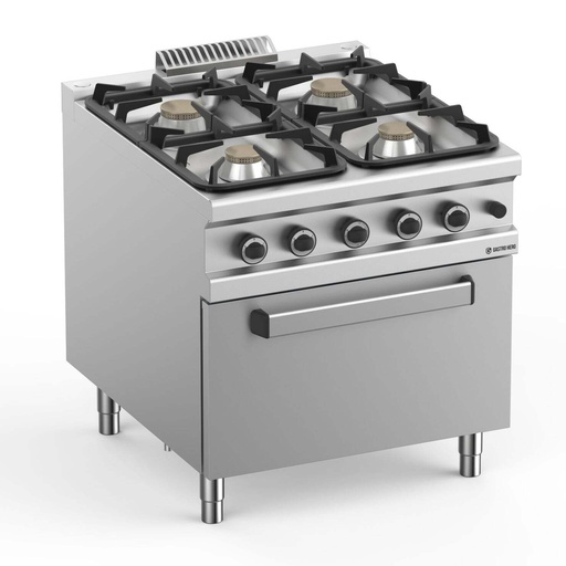 Gasherd  Serie 900 - 80/90 mit Elektrobackofen - 4 Kochstellen - 42 kW