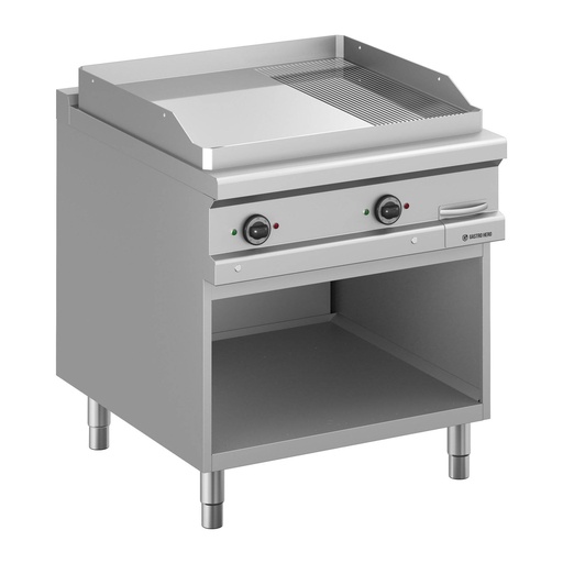 Elektrogrillplatte  Serie 900 - 80/90 - ⅔ glatt, verchromt, ⅓ gerillt
