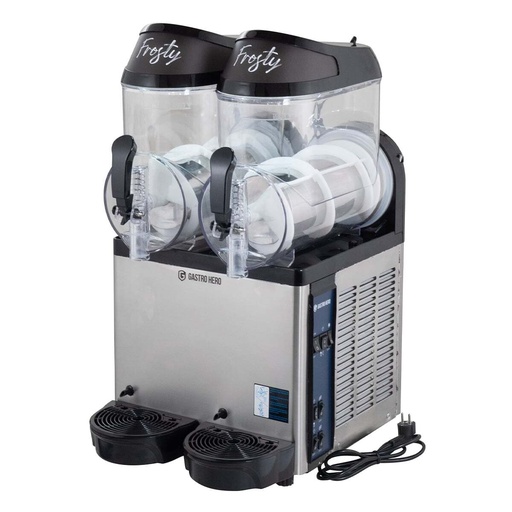 Slush Eis Maschine 2x 12 Liter Edelstahl schwarz
