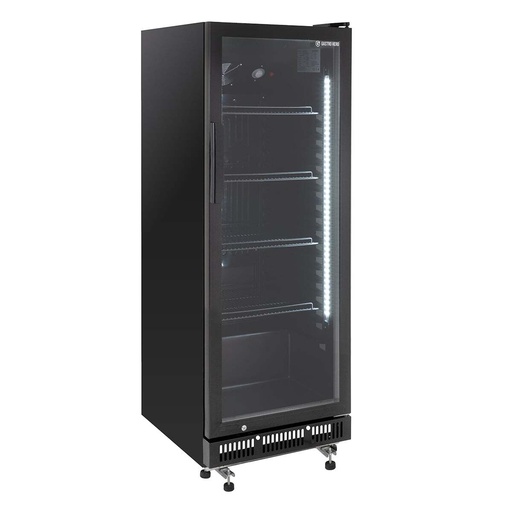 Getränkekühlschrank GKS-230, 230 Liter Kühlraumvolumen, 4 verstellbare Einlegeböden, Innenbeleuchtung, Abschließbar, Schwarz