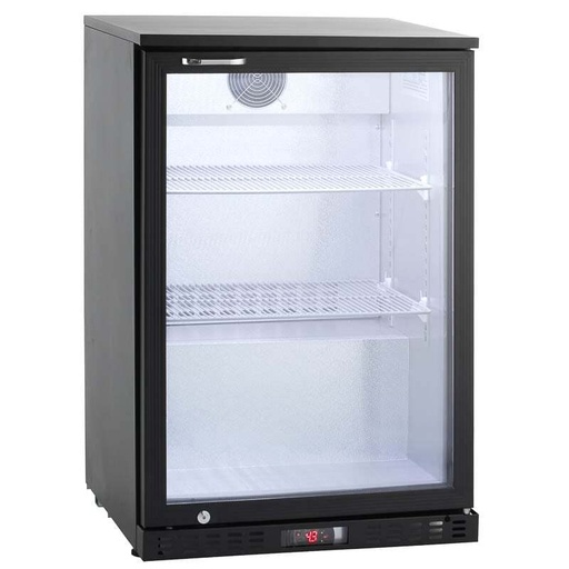 Barkühlschrank ECO 130 schwarz, LED Beleuchtung, unterbaubar