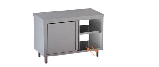 Edelstahl Durchreicheschrank ECO 10x7 mit Schiebetüren