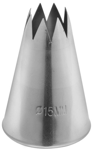 Sterntüllen-Satz 5-teilig aus Edelstahl, ø 4 mm