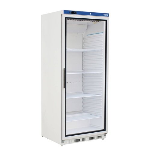 SARO Lagerkühlschrank, Glastür, weiß, HK 600 GD V2