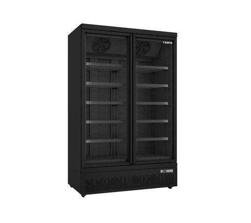 SARO Tiefkühlschrank, 2 Glastür., GTK 930 PRO - schwarz