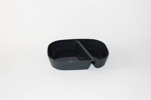 Menübox 2-geteilt 236x181x47mm ohne Deckel / schiefergrau / 48 Stk.