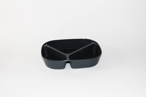Menübox 3-geteilt 236x181x47mm ohne Deckel / schiefergrau / 48 Stk.
