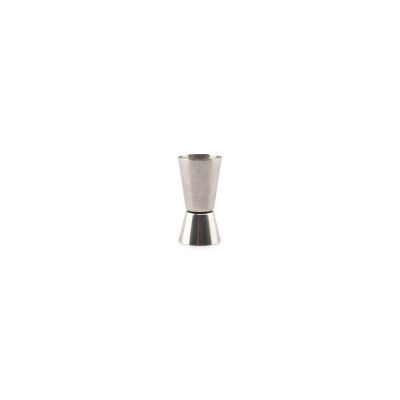 Jigger Bar aus Edelstahl, 5 cl & 3 cl, antiksilber
