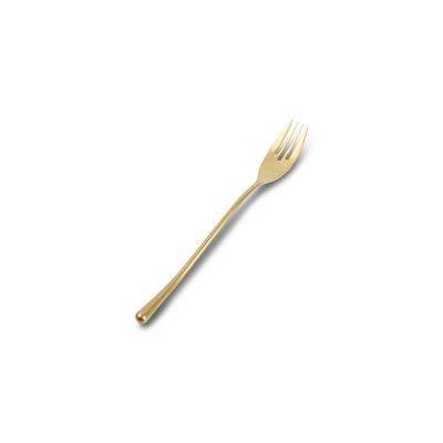 Dessertgabel Mattgold Revive, gold