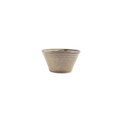 Schale konisch Linie, ø 15 cm, H 8 cm, grau