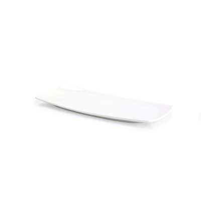 Servierplatte Appetite aus Porzellan, 20 x 8,5 cm, weiß