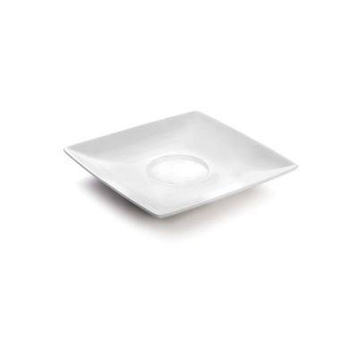 Untertasse Squito aus Porzellan, 13 x 13 cm, weiß