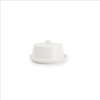 Butterdose Gusto aus Porzellan, ø 8 cm, H 4 cm, weiß
