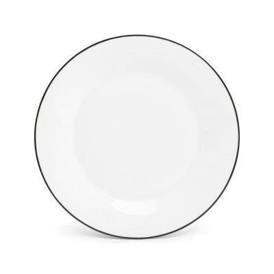 Teller schwarzer Rand Basic White, 27 cm