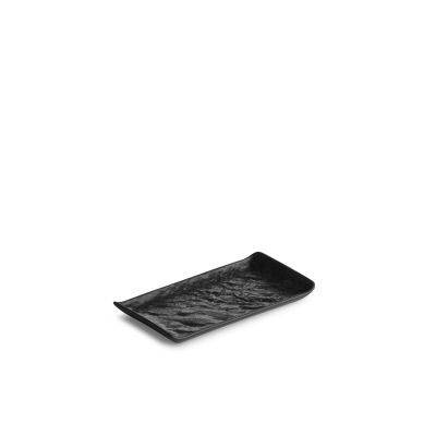 Servierplatte Livelli, 15 x 8 cm, schwarz