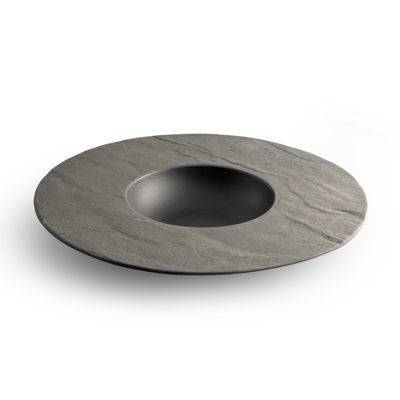 Tiefer Teller Livelli, 28,5 × 12 × 3,5 cm, schwarz