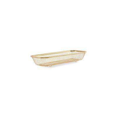 Drahtkorb, Serve aus Edelstahl, 31 × 13 × 5,5 cm, gold